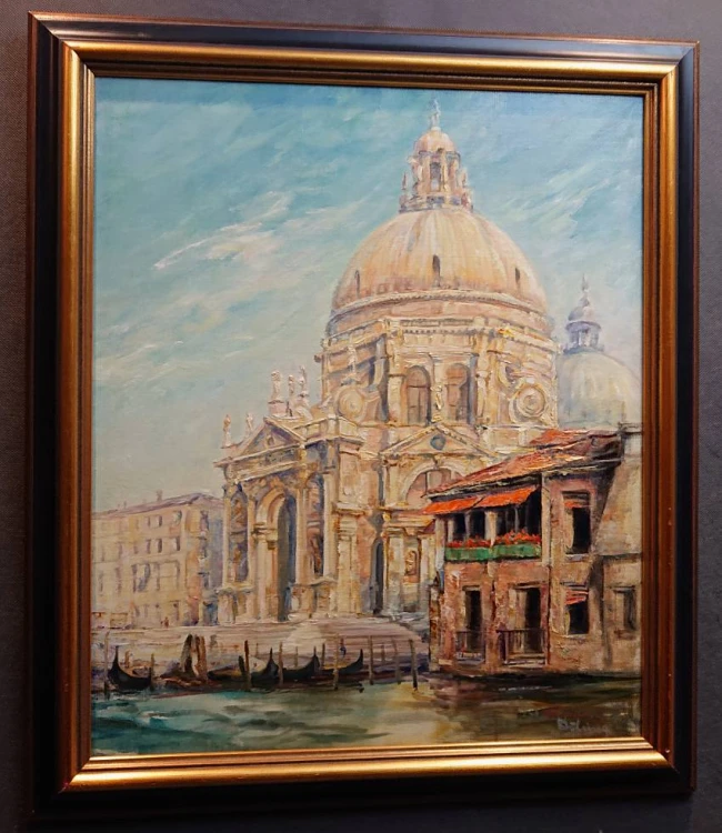 Wenecja z kanałem oraz Basilica di Santa Maria ⭐ obraz olejny