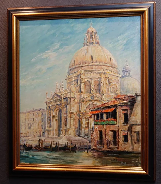 Wenecja z kanałem oraz Basilica di Santa Maria ⭐ obraz olejny