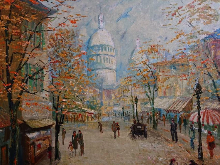 Paryż historyczna dzielnica Montmartre Impresjonistyczny Rarytas