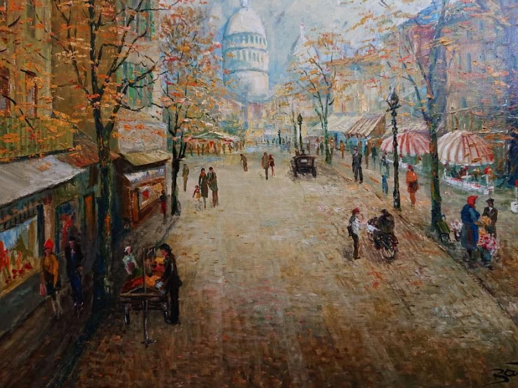Paryż historyczna dzielnica Montmartre Impresjonistyczny Rarytas