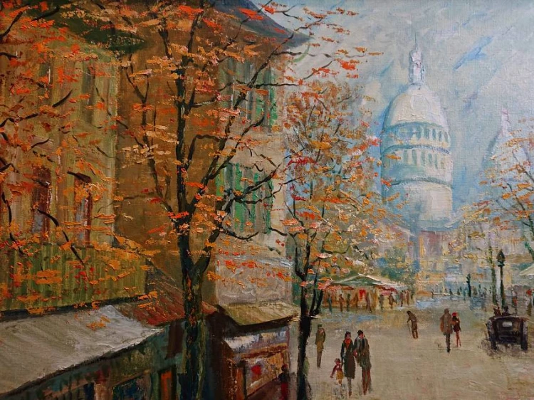 Paryż historyczna dzielnica Montmartre Impresjonistyczny Rarytas