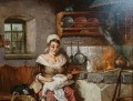 Peter Albert Speier - Olejna scena rodzajowa - W dawnej kuchni