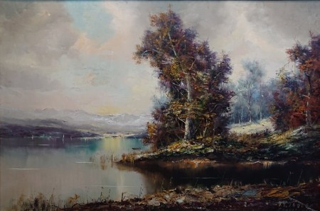 Przedalpejski pejzaż - Friedrich Karl Thauer - Cavalier - obraz Olbrzym