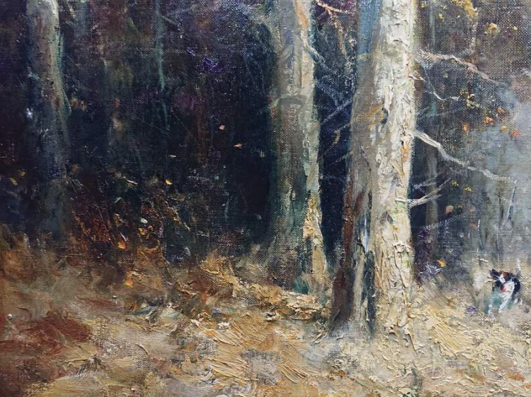Fritz Moritz - Konna przejażdżka - Aukcyjny duży obraz