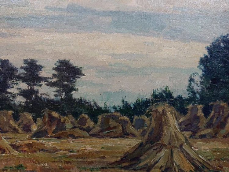 Stogi zboża - Wiejski obraz - Fritz Köhler