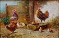 Kurza rodzinka | Obraz wiejski do kolekcji