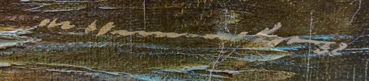 Potok w lesie pełnym słońca malarstwo aukcyjne Christian Stemmeler