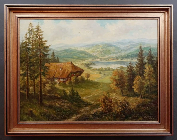 Tyrol - Drewniany dom na tle krajobrazu - Wladimir Grechow