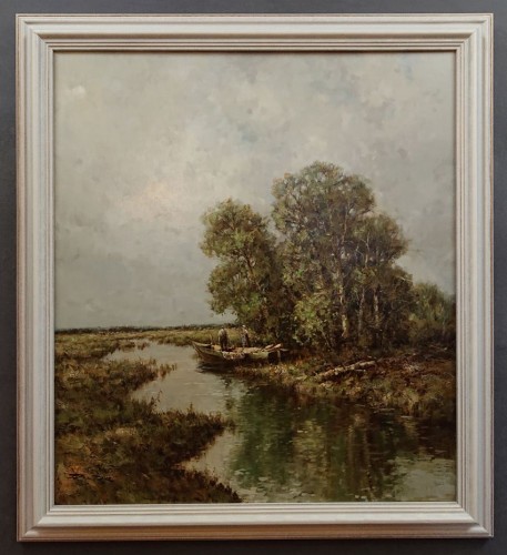 Pejzaż ze sztafażem - Jürgen Winter - sielski krajobraz