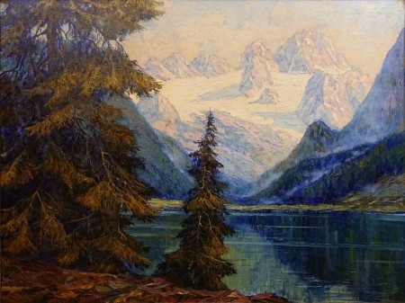 Górska panorama z regionu Salzkammergut - Hans Münnich - Obraz olbrzym