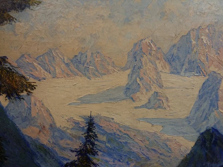 Górska panorama z regionu Salzkammergut - Hans Münnich - Obraz olbrzym