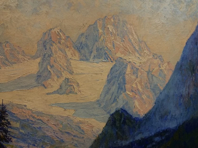 Górska panorama z regionu Salzkammergut - Hans Münnich - Obraz olbrzym