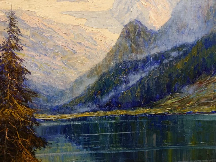 Górska panorama z regionu Salzkammergut - Hans Münnich - Obraz olbrzym