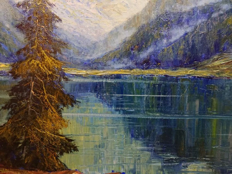 Górska panorama z regionu Salzkammergut - Hans Münnich - Obraz olbrzym