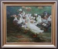 Stado barwnych kaczek | obraz na płótnie B. Brown