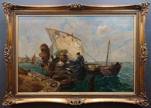 Zatoka Neapolitańska - krajobraz włoski - M. Fleischmann 1904 rok