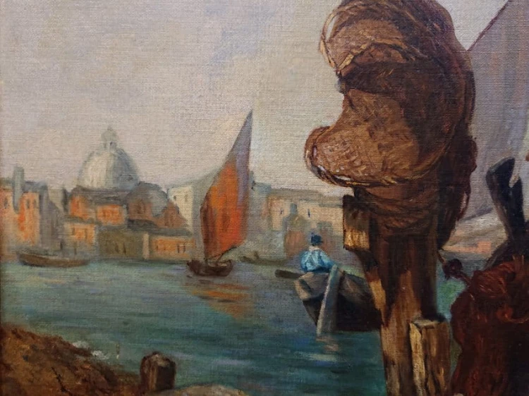 Zatoka Neapolitańska - krajobraz włoski - M. Fleischmann 1904 rok