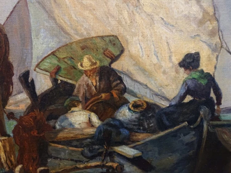 Zatoka Neapolitańska - krajobraz włoski - M. Fleischmann 1904 rok