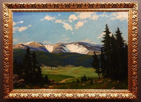Karkonosze - panorama na Śnieżne Kotły - przedwojenne malarstwo