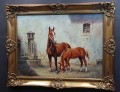 Obraz z końmi - Klacz i źrebak - Hans Nickiel