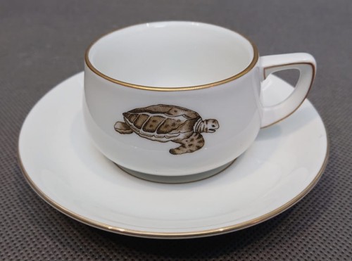 Thomas - klasyczna filiżanka do mokki z wizerunkiem żółwia