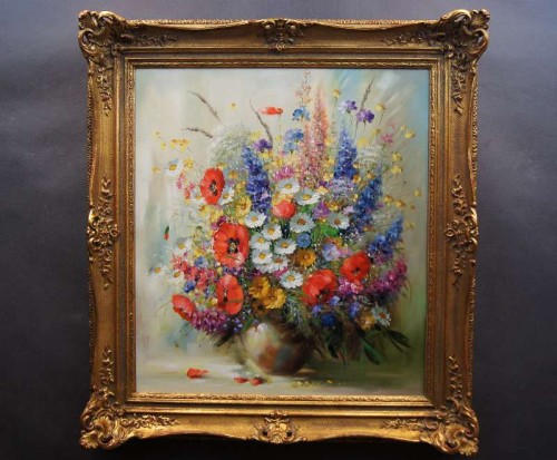 Niezwykle dekoracyjny obraz Polne kwiaty !!!