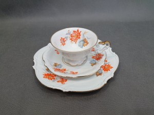 Zestaw śniadaniowy do herbatki ⭐ Porcelanowe trio