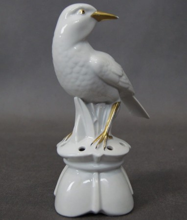 Biała figurka ptaszka - porcelana Neue Tettau