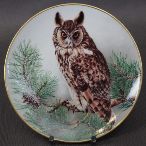 Uszatka zwyczajna - kolekcjonerski talerz - porcelana Franklin
