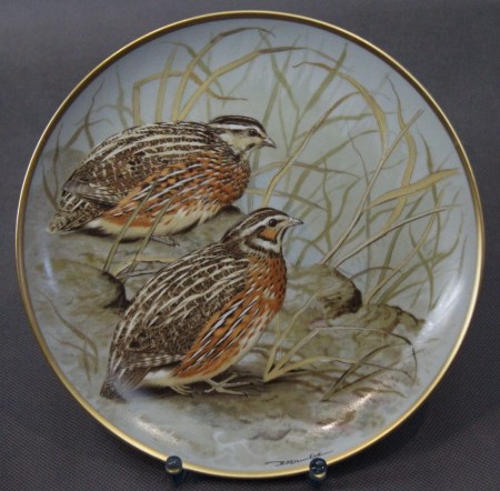 Przepiórka - kolekcjonerski talerz - porcelana Franklin