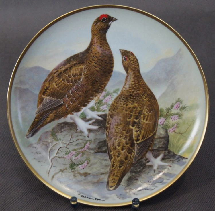 Cietrzew czerwony - kolekcjonerski talerz - porcelana Franklin