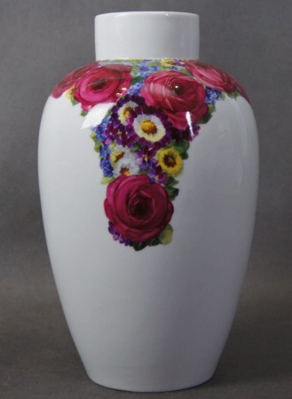 Imponujący wazon Rosenthal - porcelana ręcznie malowana Walter Mutze