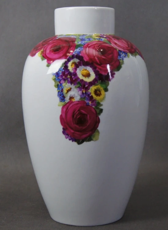 Imponujący wazon Rosenthal - porcelana ręcznie malowana Walter Mutze