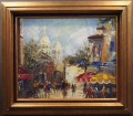 Paryskie kafejki barwny obraz olejny H. Passero
