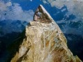 Obraz olejny MATTERHORN Heinz Munnich 1921r UNIKAT