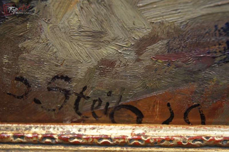 Stary obraz Josef Steib Jesienny Las 1929r
