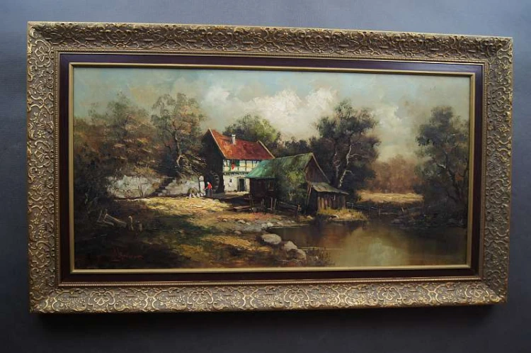 Młyn wodny wiejski krajobraz Michael W. Schneider
