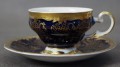 Kobalt złoto - filiżanka i spodek do espresso - porcelana Weimar