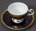 Kobalt złoto - filiżanka i spodek do espresso - porcelana Weimar