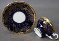 Kobalt złoto - filiżanka i spodek do espresso - porcelana Weimar