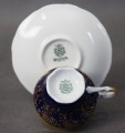 Kobalt złoto - filiżanka i spodek do espresso - porcelana Weimar