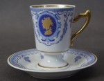 Filiżanka ze spodkiem do małej kawy ⭐ Porcelana Piesau dla konesera
