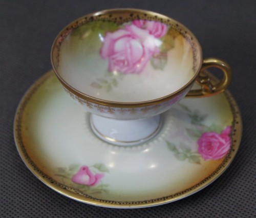 Bajeczne róże - filiżanka dla kolekcjonera - porcelana Rudolstadt Straus & Söhne