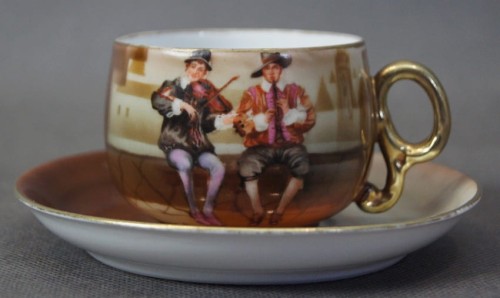 Filiżanka ze spodkiem z początku XX wieku - porcelana Tettau