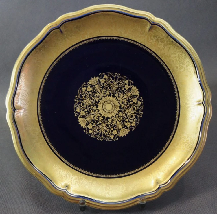 Porcelana Rosenthal - imponująca patera - kobalt złote dekoracje