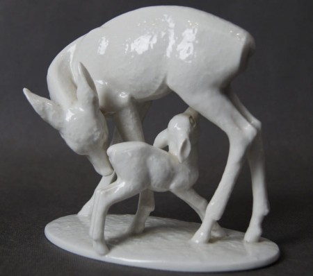 Sarna i koźlątko śliczna figurka - porcelana Rosenthal