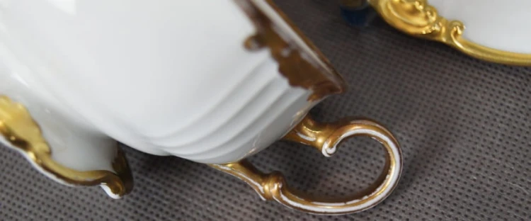 Porcelana Seltmann Weiden - wykwintny porcelanowy zestaw śniadaniowy