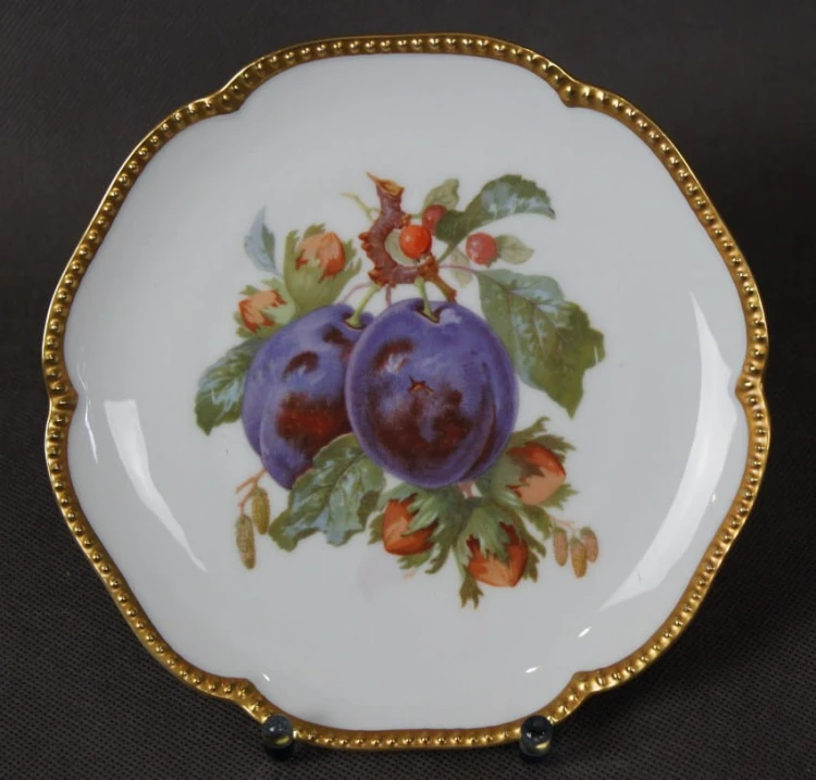 Talerzyk owocowy - Wykwintna porcelana Herman Ohme Szczawienko