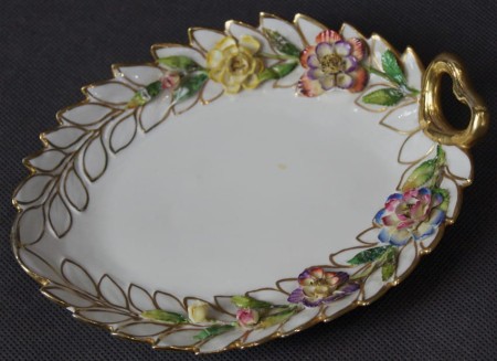 Paterka liść - Pełnoplastyczne kwiaty - porcelana Rosenthal