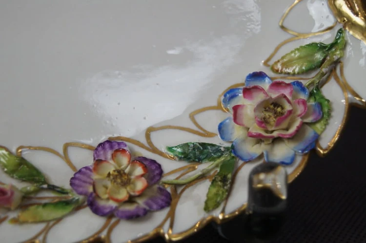 Paterka liść - Pełnoplastyczne kwiaty - porcelana Rosenthal
